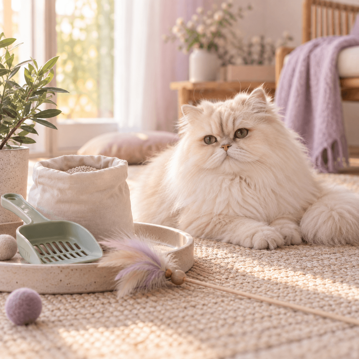 گربه آرام و محصولات مراقبتی پتینا